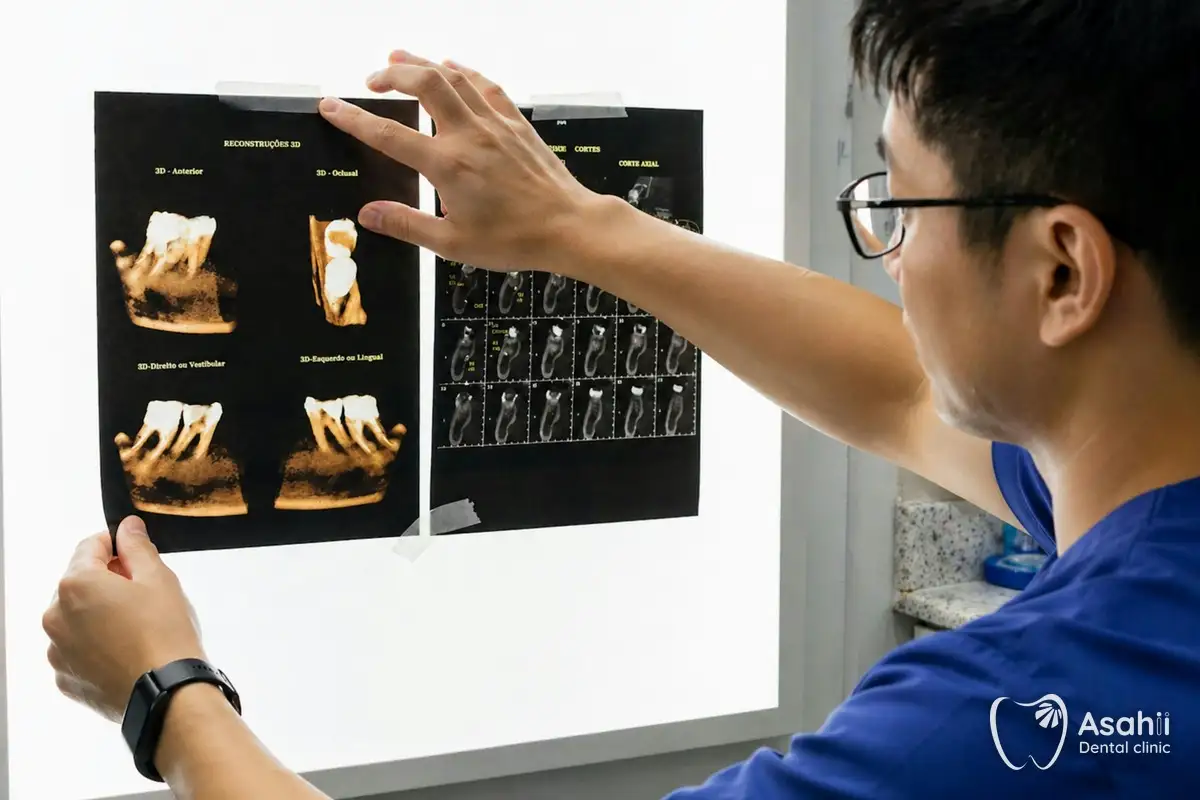 Bước 1 của cấy implant: khám và chụp phim để đánh giá xương hàm